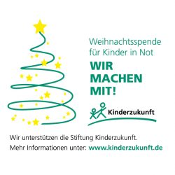 2016_weihnachtssignatur-kinderzukunft_quadratisch trans-o-flex Weihnachtsspende für Kinder in Not