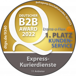 Deutscher B2B Award Kundenservice trans-o-flex Express Kurierdienste