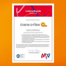 trans-o-flex Lieferurkunde Ökostrom