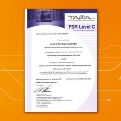 TAPA FSR C Zertifikat Niederlassung Dortmund_web_quadrat Tapa Zertifikat trans-o-flex Express GmbH Niederlassung Dortmund